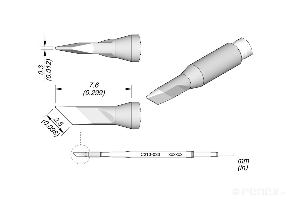 C210033 Tip Cartridge for JBC T210 handle