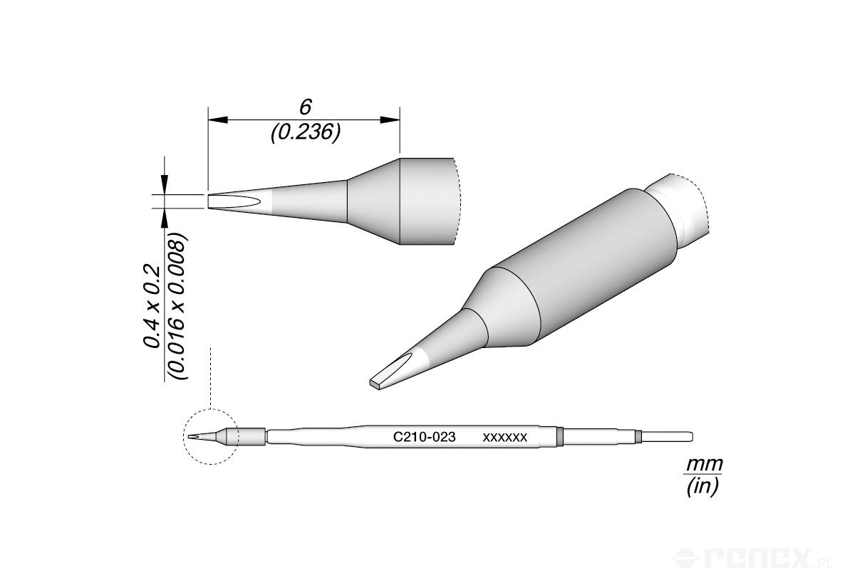 C210023 Tip Cartridge for JBC T210 handle