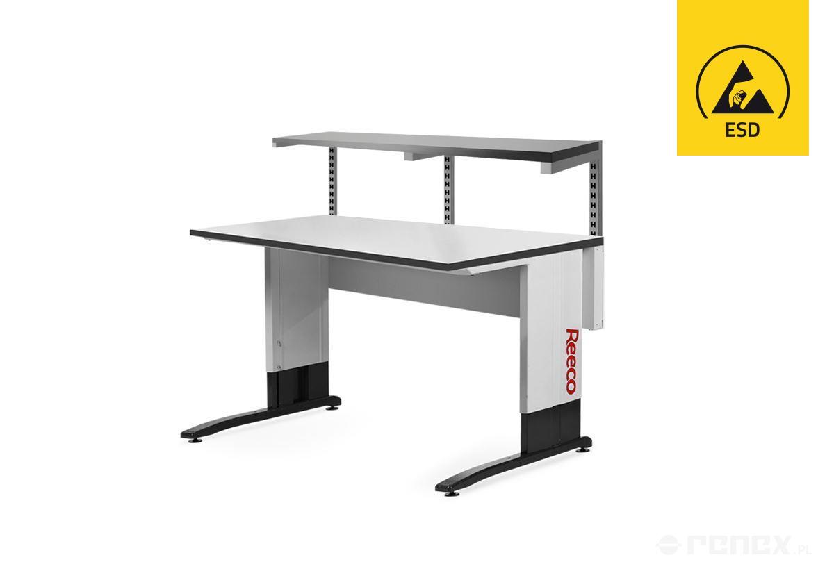 REECO Premium industrial table with add-on unit and shelf 1500 mm