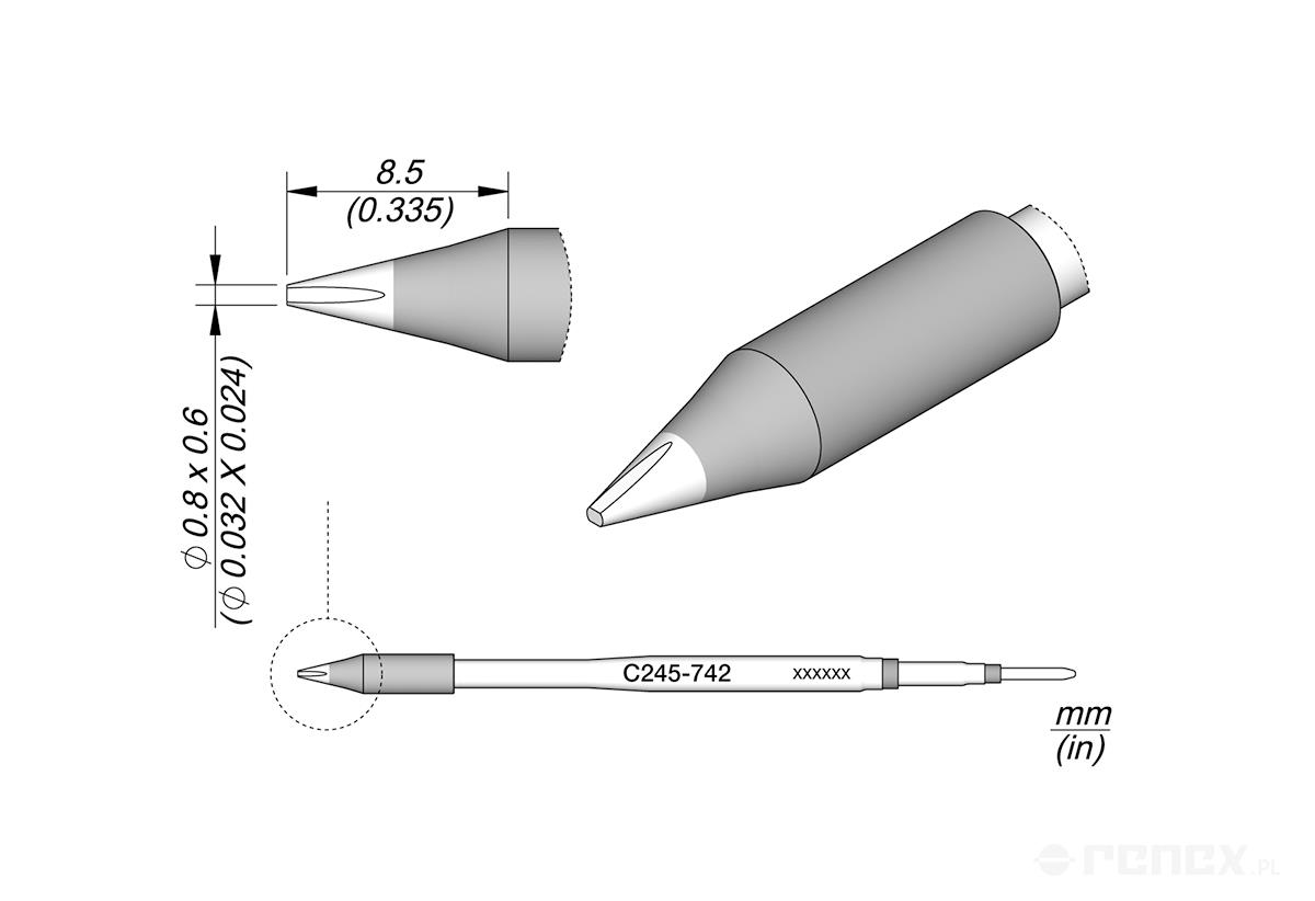 C245742 Tip Cartridge for JBC T245 handle