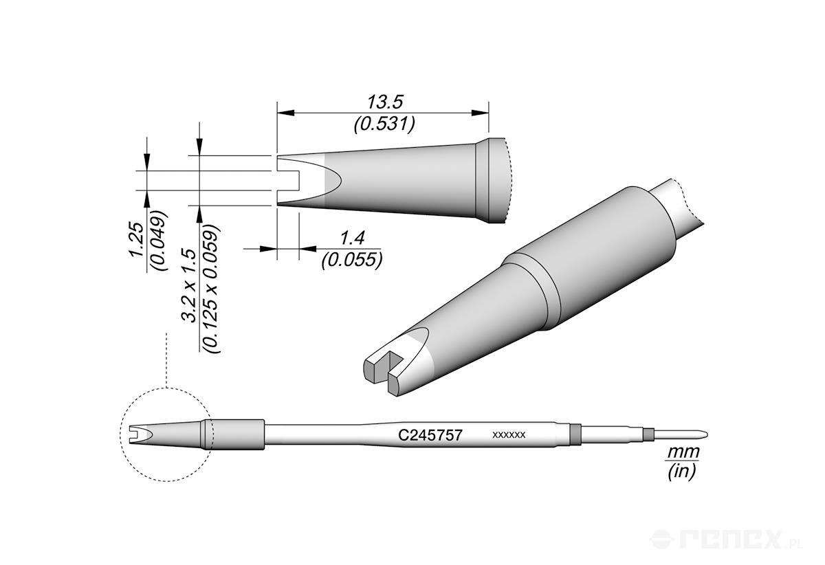 C245757 Tip Cartridge for JBC T245 handle