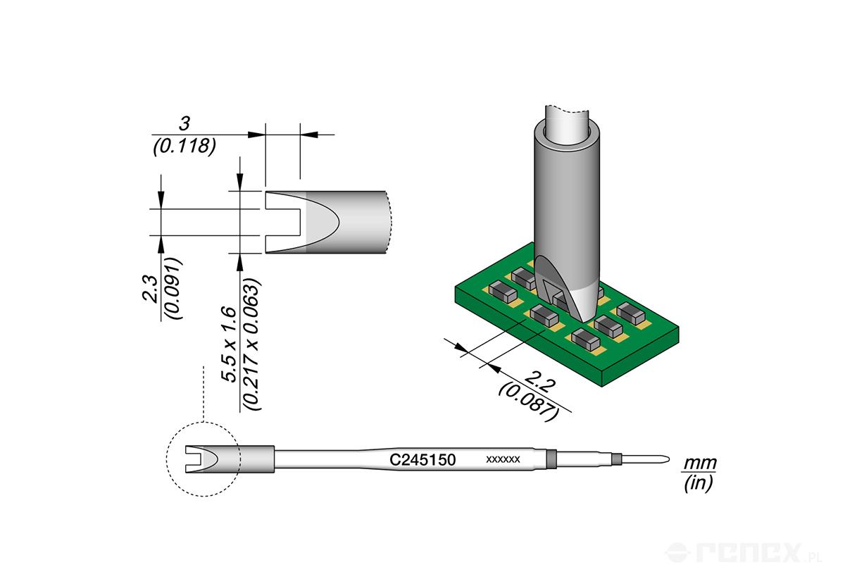 C245150 Tip Cartridge for JBC T245 handle