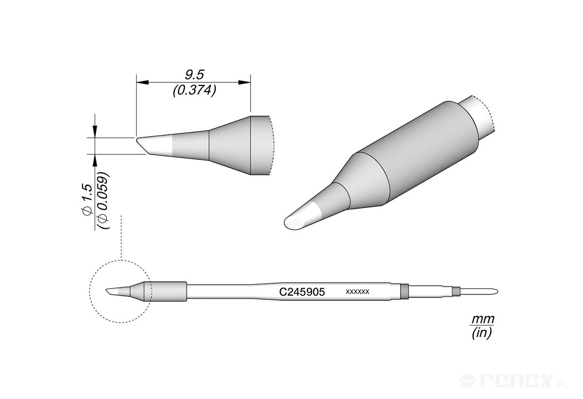 C245905 Tip Cartridge for JBC T245 handle