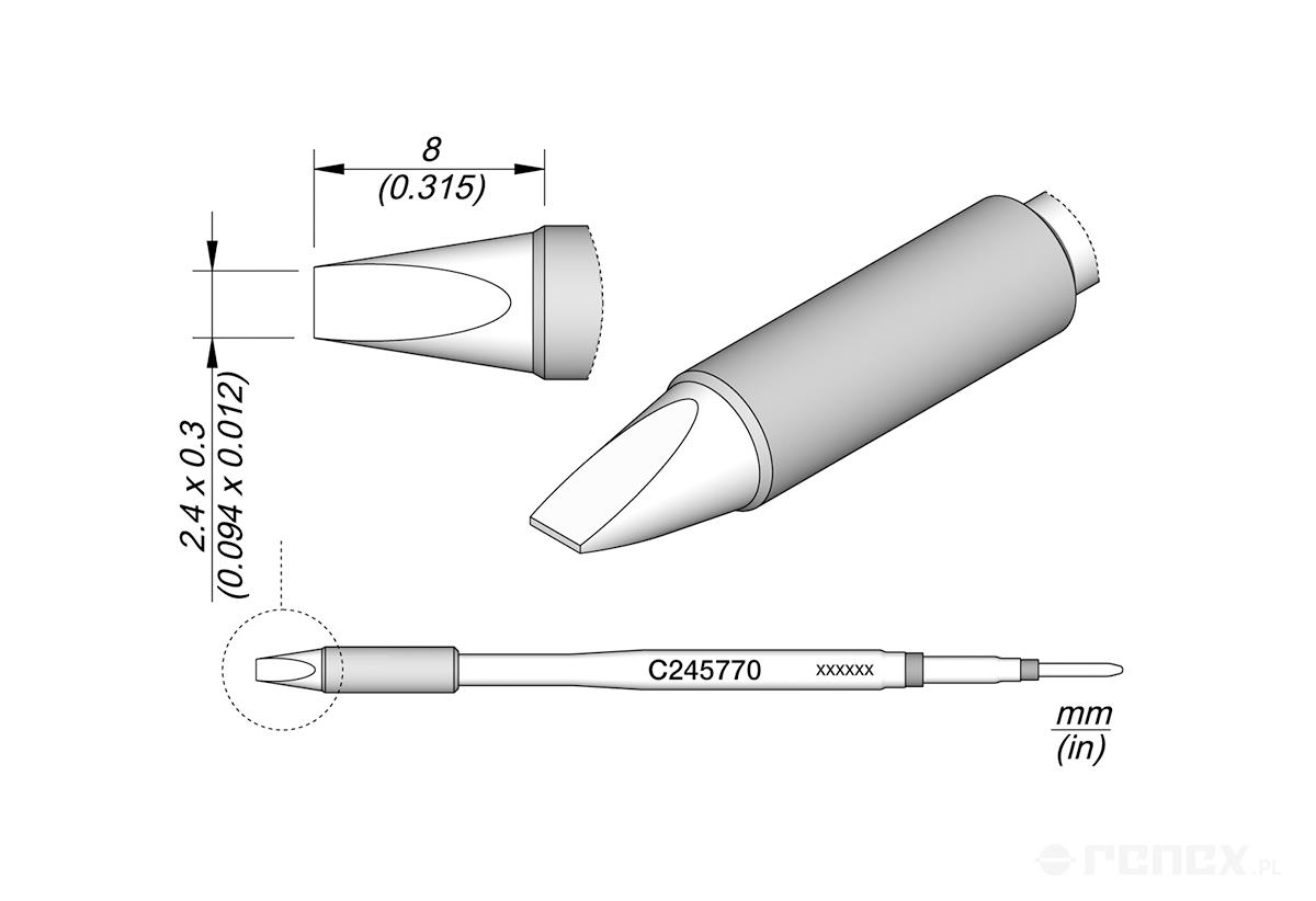 C245770 Tip Cartridge for JBC T245 handle