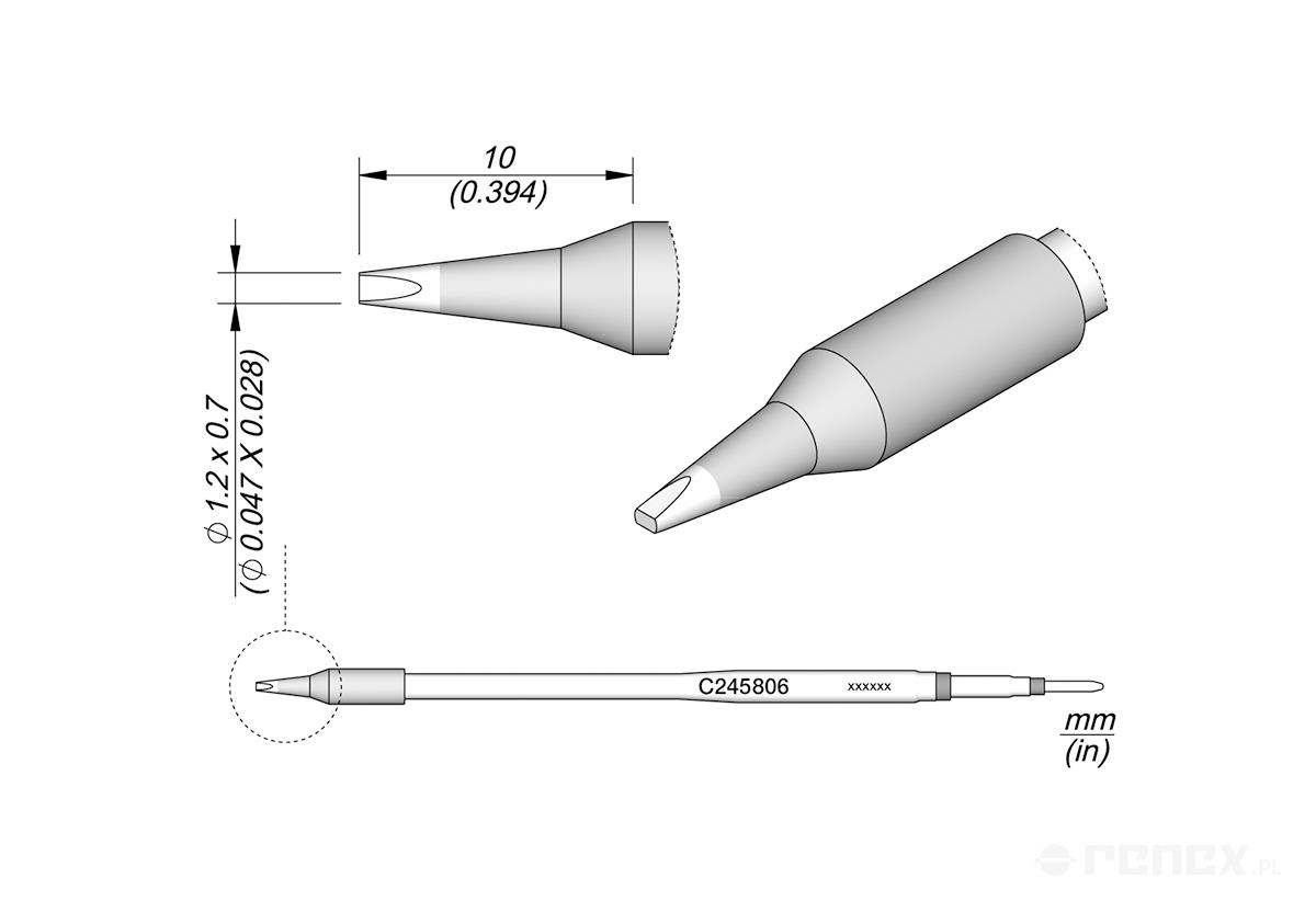 C245806 Tip Cartridge for JBC T245 handle