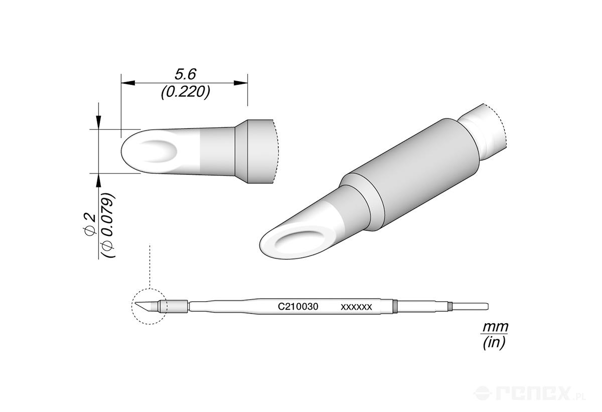 C210030 Tip Cartridge for JBC T210 handle