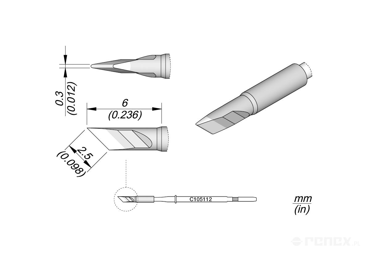 C105112 Tip Cartridge for JBC NT105 and NP105 Nano Soldering tools