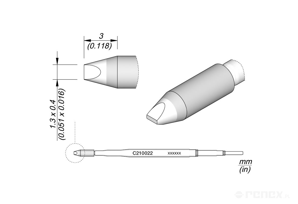 C210022 Tip Cartridge for JBC T210 handle