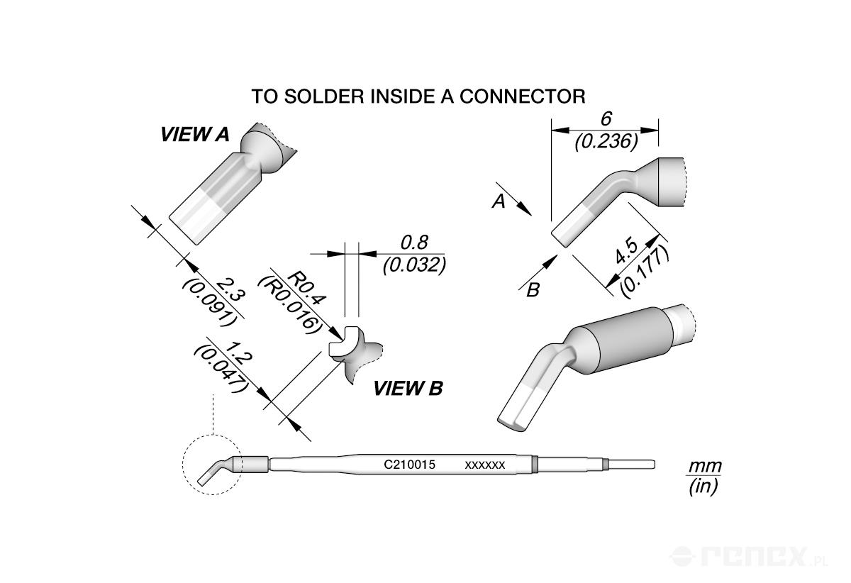 C210015 Tip Cartridge for JBC T210 handle