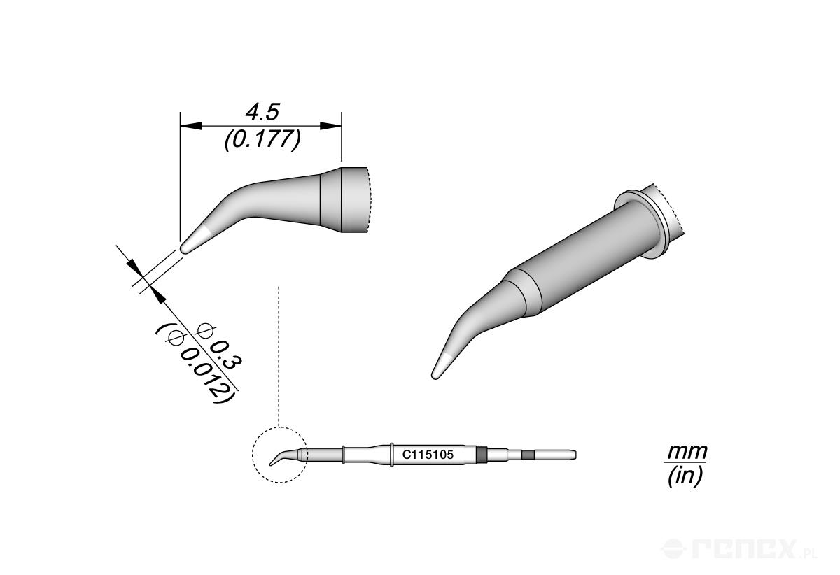 C115105 Tip Cartridge for JBC NT115, AN115 & NP115 Micro Tweezers