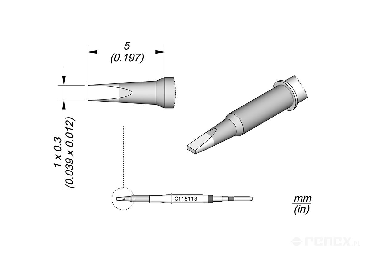 C115113 Tip Cartridge for JBC NT115, AN115 & NP115 Micro Tweezers