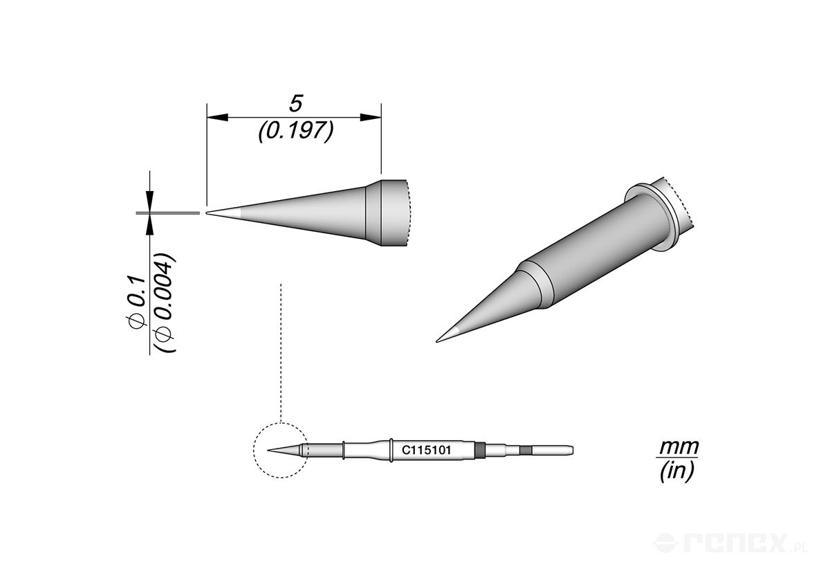 C115101 Tip Cartridge for JBC NT115, AN115 & NP115 Micro Tweezers