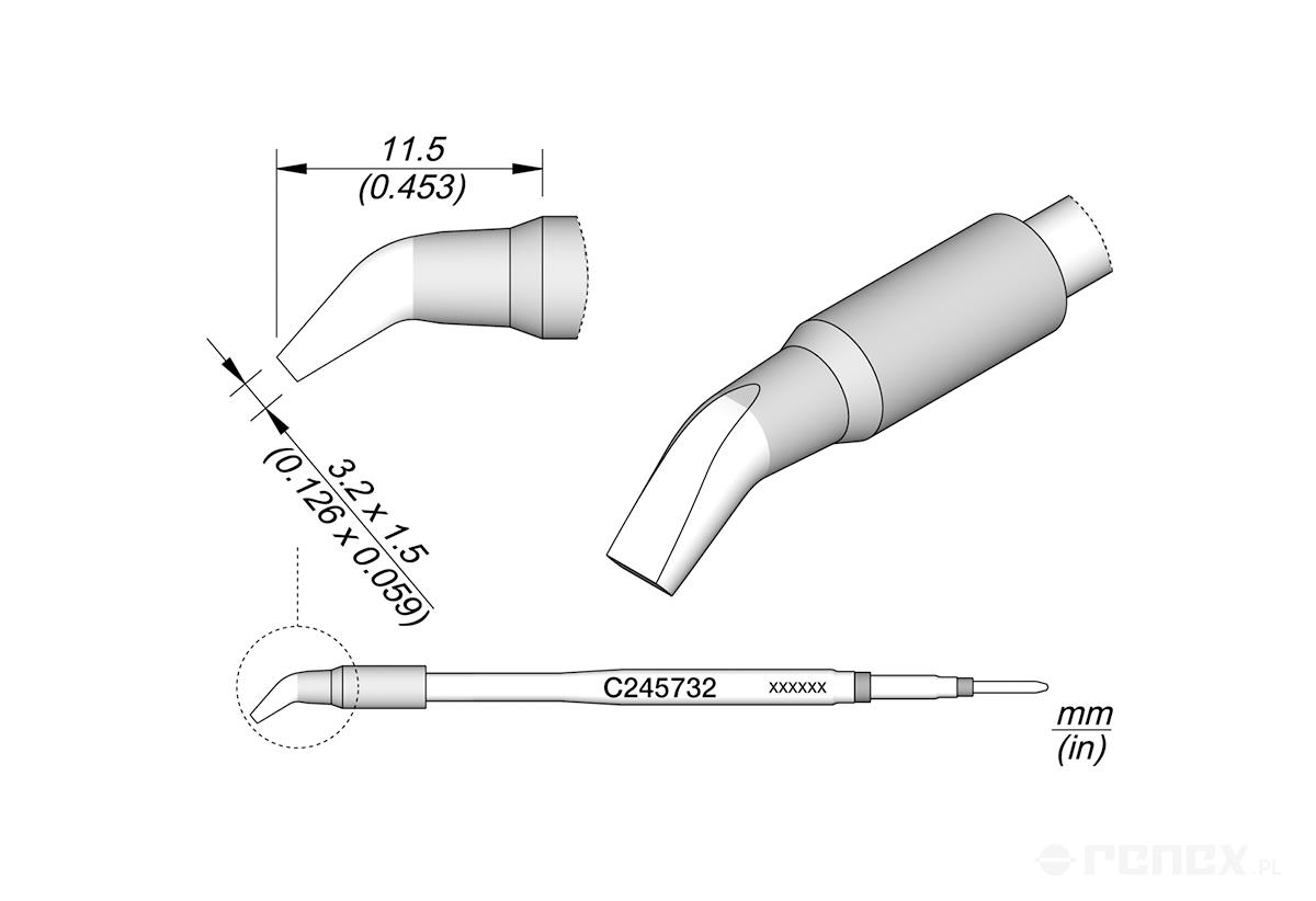 C245732 Tip Cartridge for JBC T245 handle