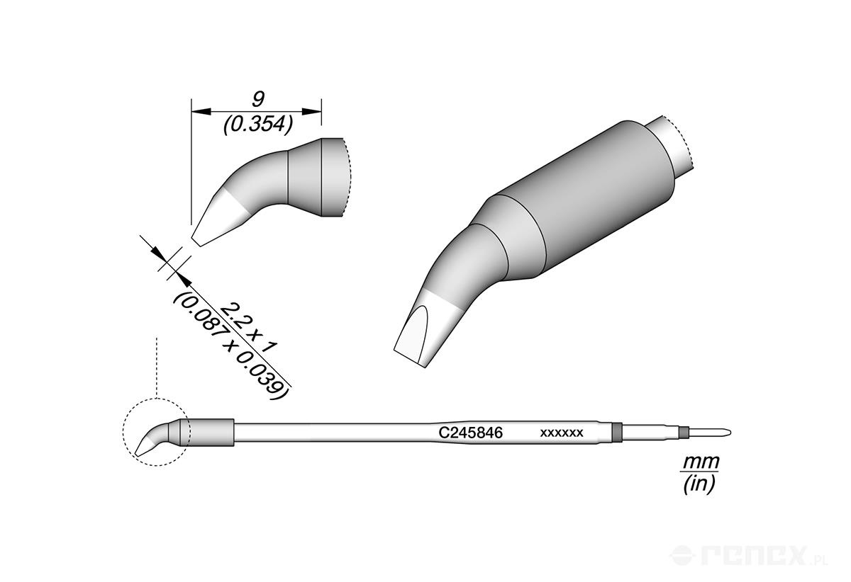 C245846 Tip Cartridge for JBC T245 handle