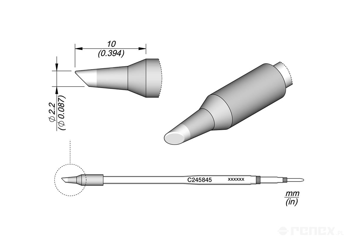 C245845 Tip Cartridge for JBC T245 handle