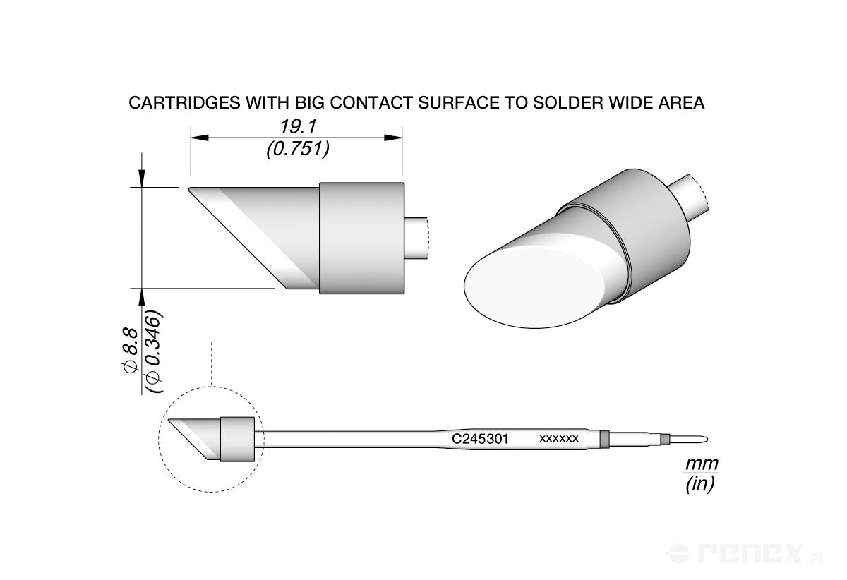 C245301 Tip Cartridge for JBC T245 handle