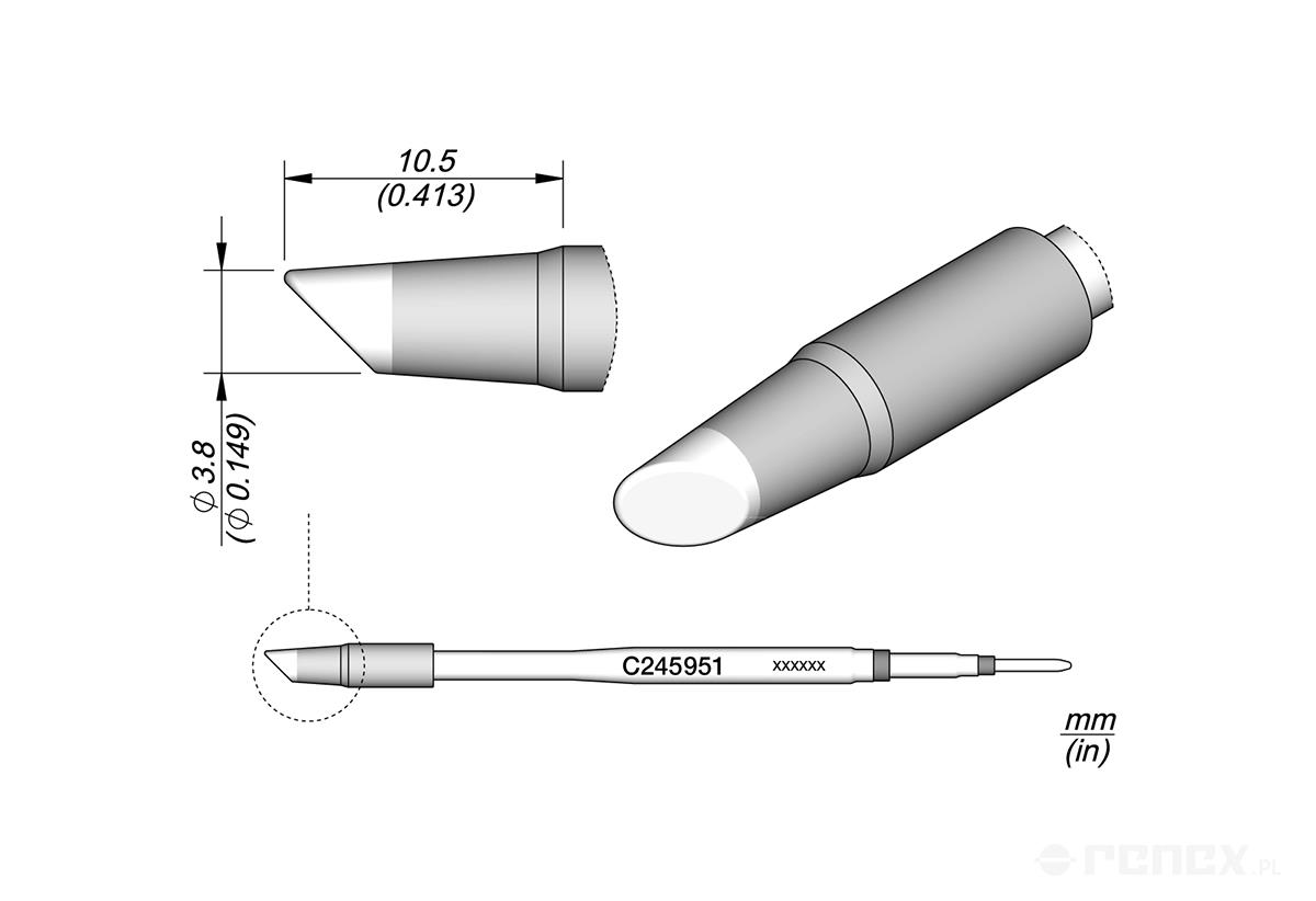 C245951 Tip Cartridge for JBC T245 handle