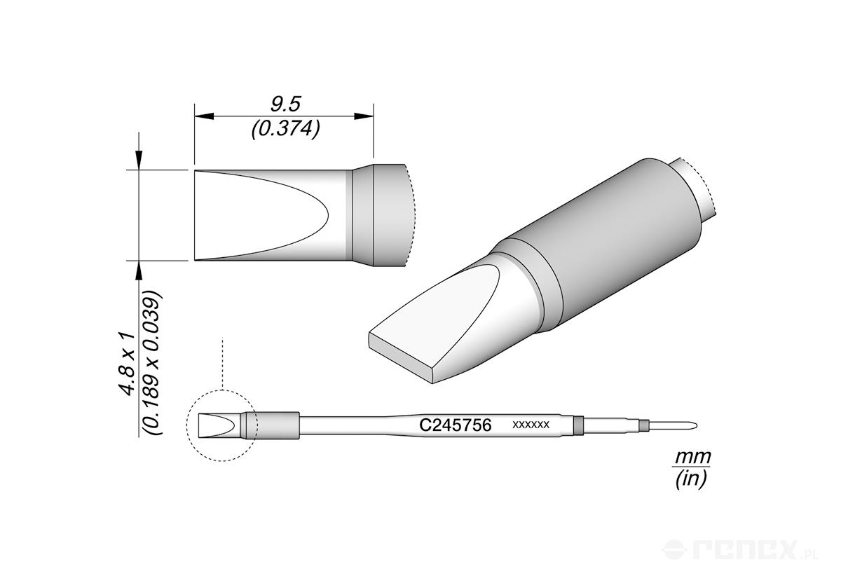 C245756 Tip Cartridge for JBC T245 handle