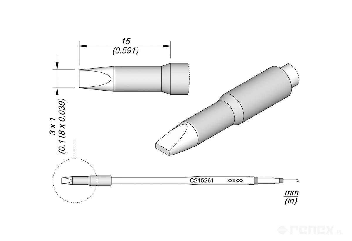 C245261 Tip Cartridge for JBC T245 handle