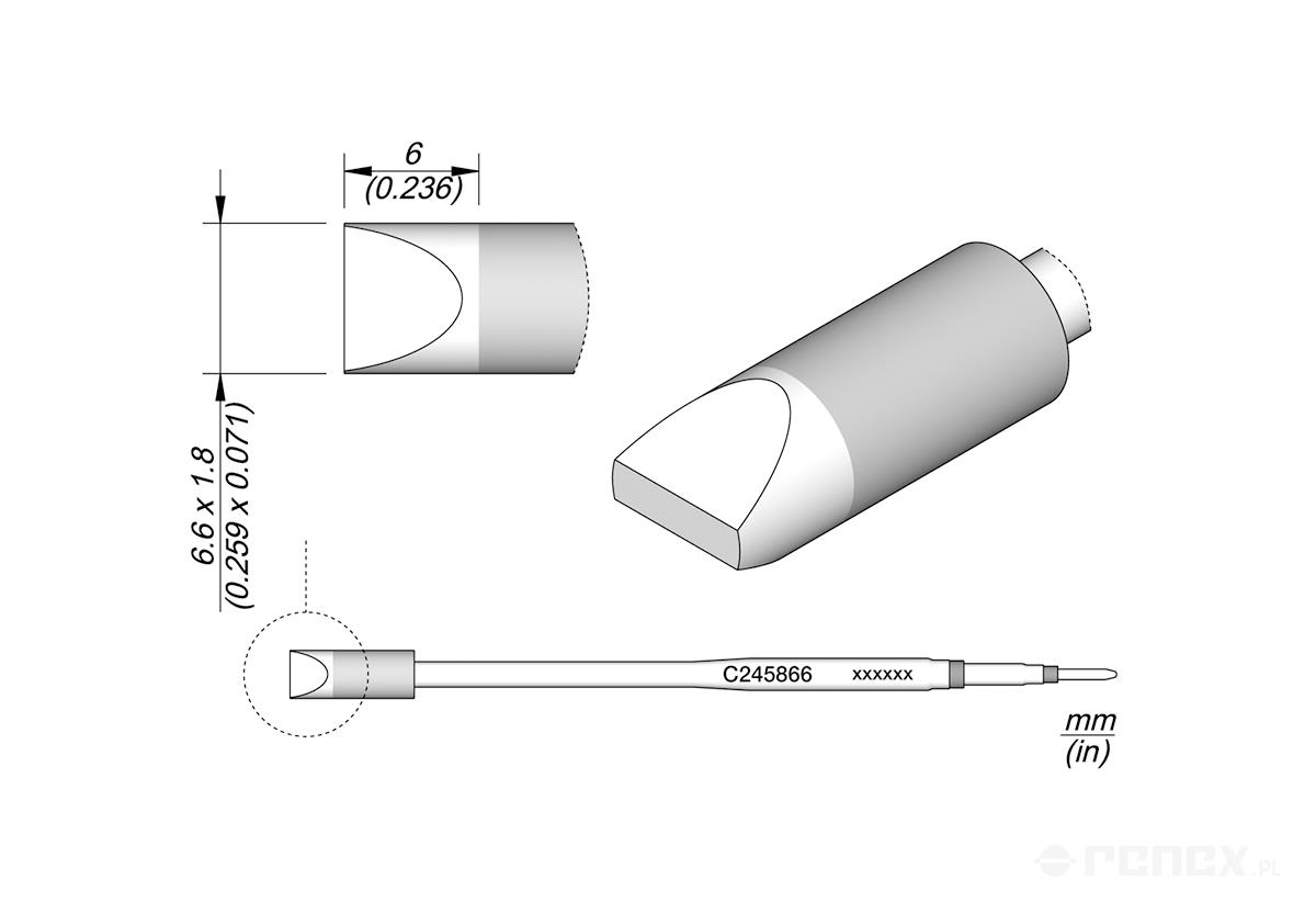 C245866 Tip Cartridge for JBC T245 handle