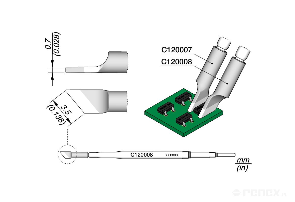 C120008 Tip Cartridge for JBC AM120 & PA120 Micro Tweezers