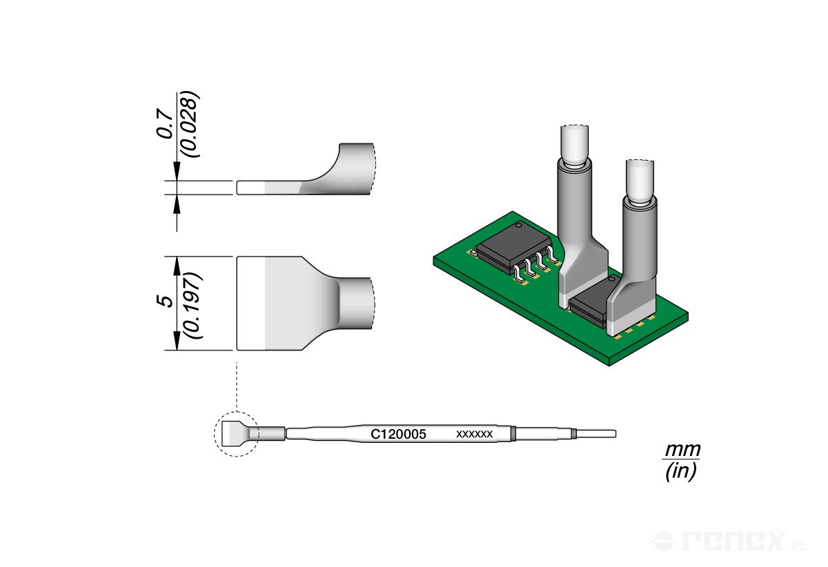 C120005 Tip Cartridge for JBC AM120 & PA120 Micro Tweezers