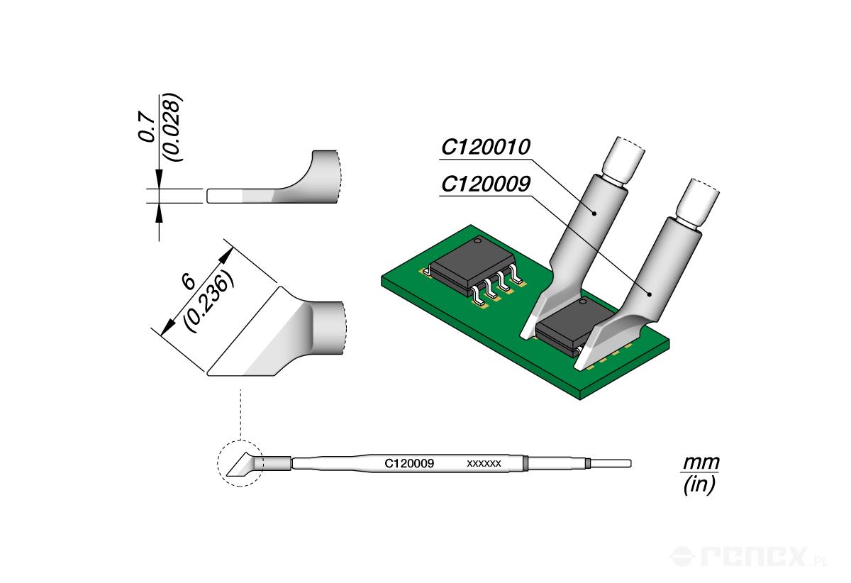 C120009 Tip Cartridge for JBC AM120 & PA120 Micro Tweezers