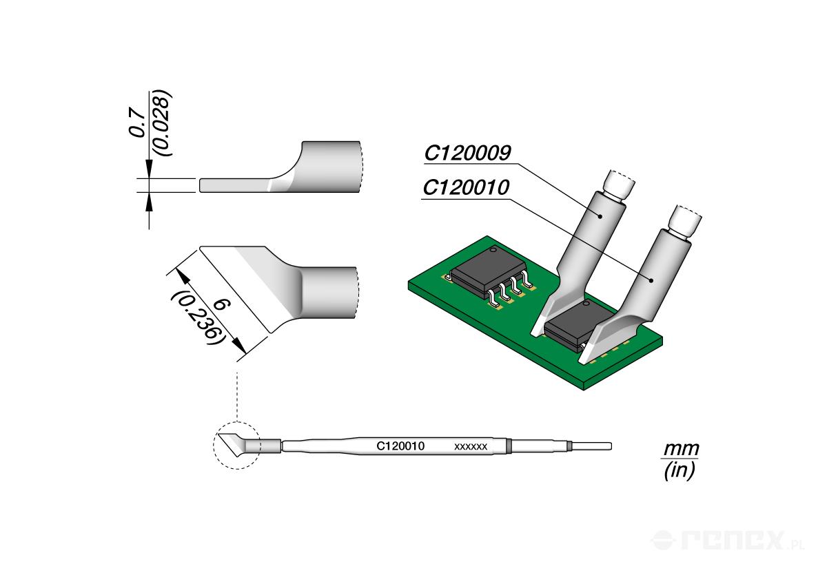 C120010 Tip Cartridge for JBC AM120 & PA120 Micro Tweezers