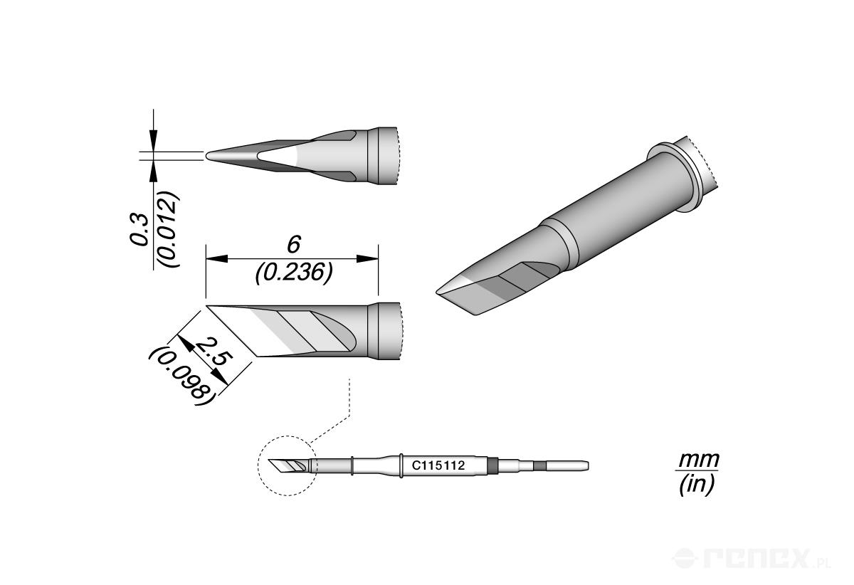 C115112 Tip Cartridge for JBC NT115, AN115 & NP115 Micro Tweezers