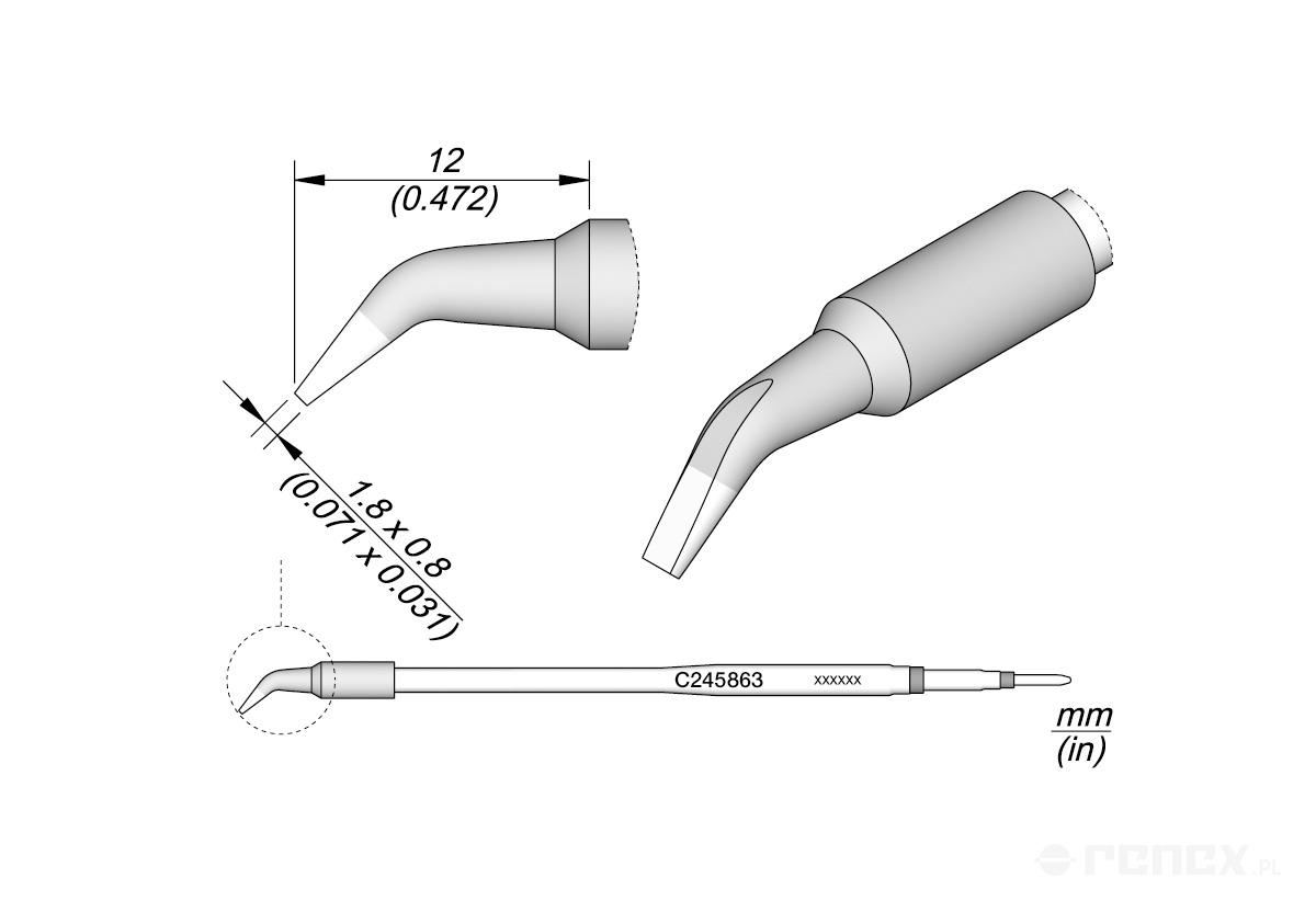 C245863 Tip Cartridge for JBC T245 handle