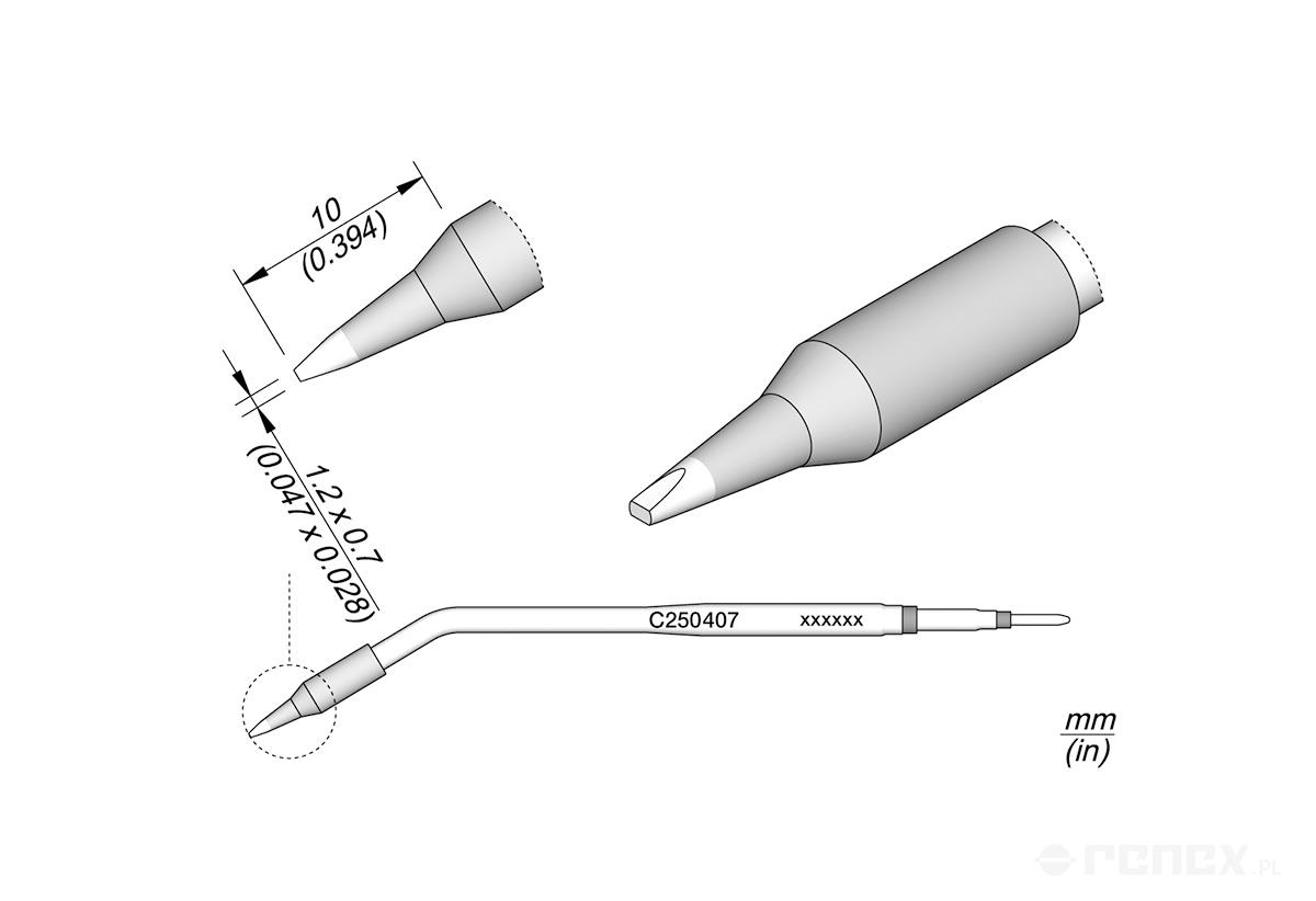 C250407 Tip Cartridge for JBC AL250 Auto-Feed & AP250 Solder Feed Irons