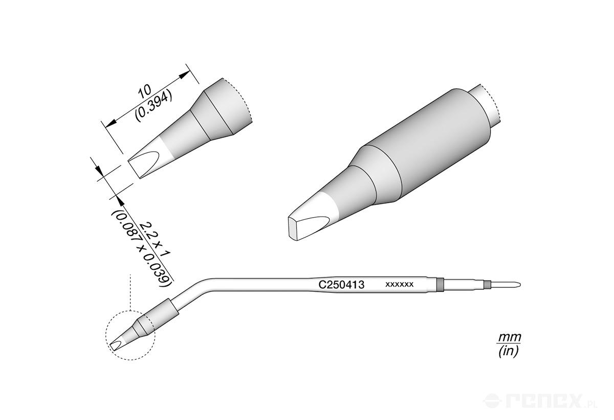 C250413 Tip Cartridge for JBC AL250 Auto-Feed & AP250 Solder Feed Irons