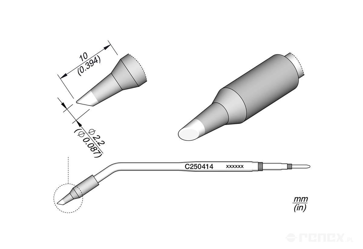 C250414 Tip Cartridge for JBC AL250 Auto-Feed & AP250 Solder Feed Irons