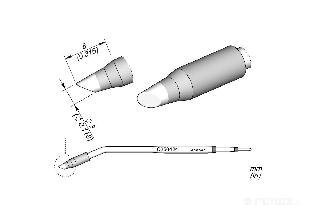 C250424 Tip Cartridge for JBC AL250 & AP250