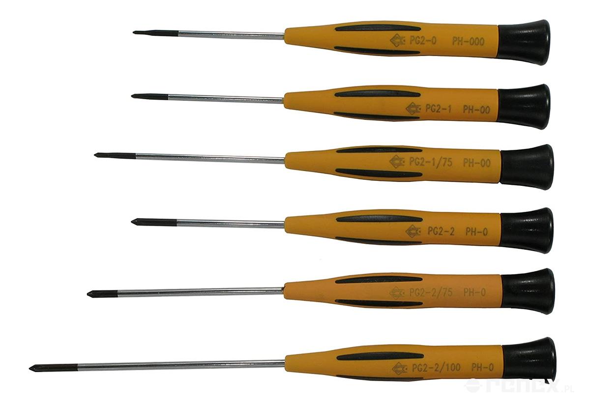 Set of 6 miniature precision screwdriver PHILIPS