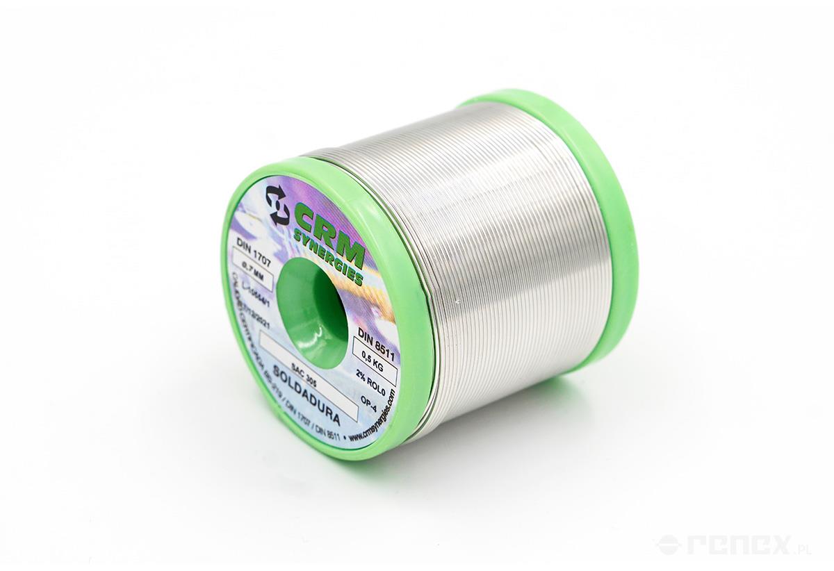 Lead-free cored wire Sn96.5 Ag3.0 Cu0.5, diameter: 0,7 mm, 500g spool