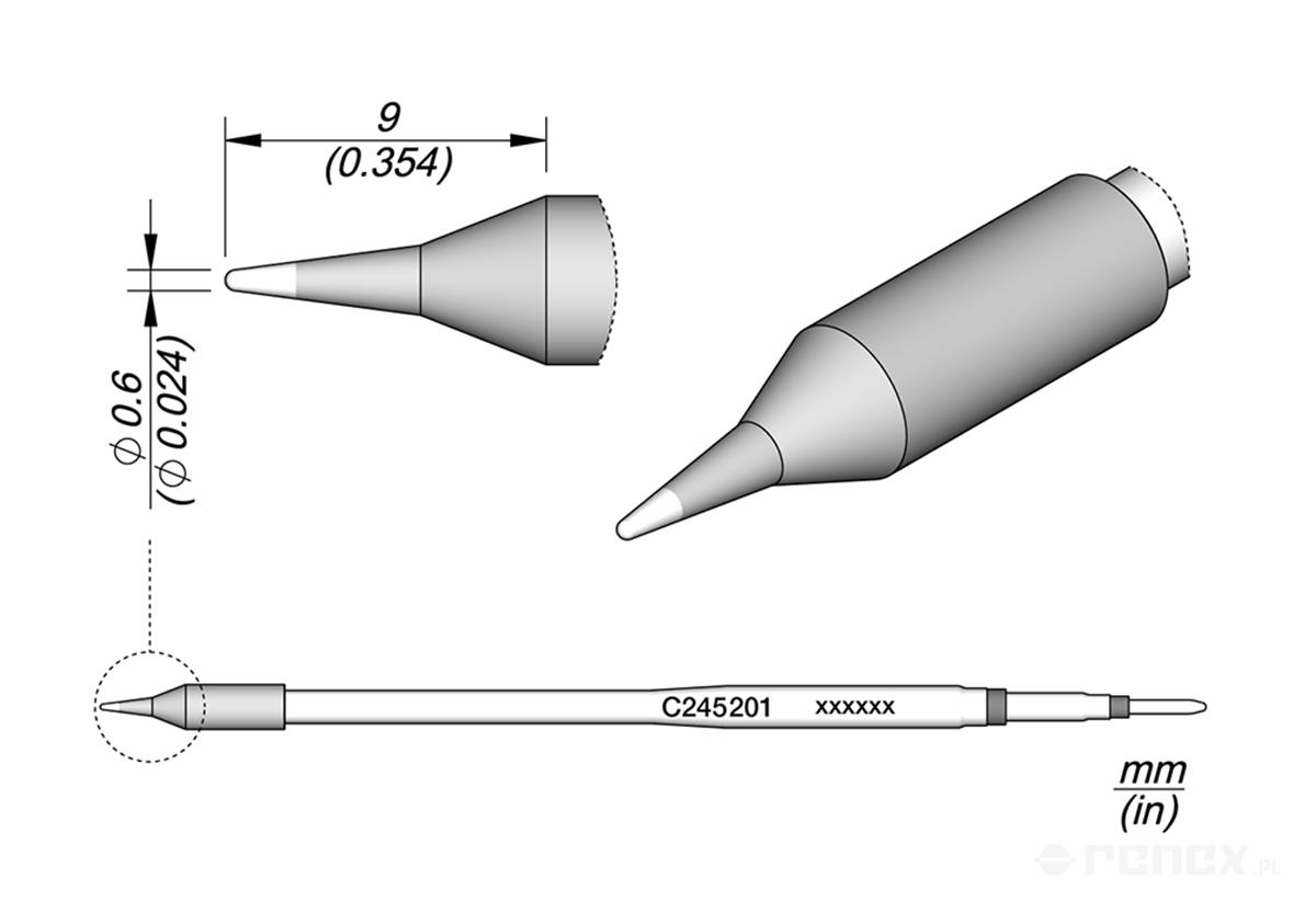 C245201 Tip Cartridge for JBC T245 handle