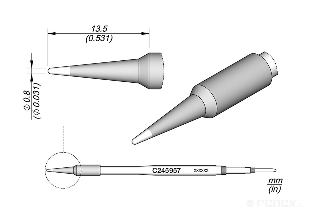 C245957 Tip Cartridge for JBC T245 handle