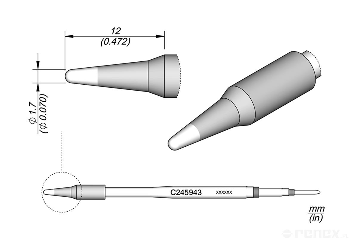 C245943 Tip Cartridge for JBC T245 handle