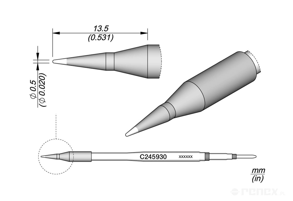 C245933 Tip Cartridge for JBC T245 handle