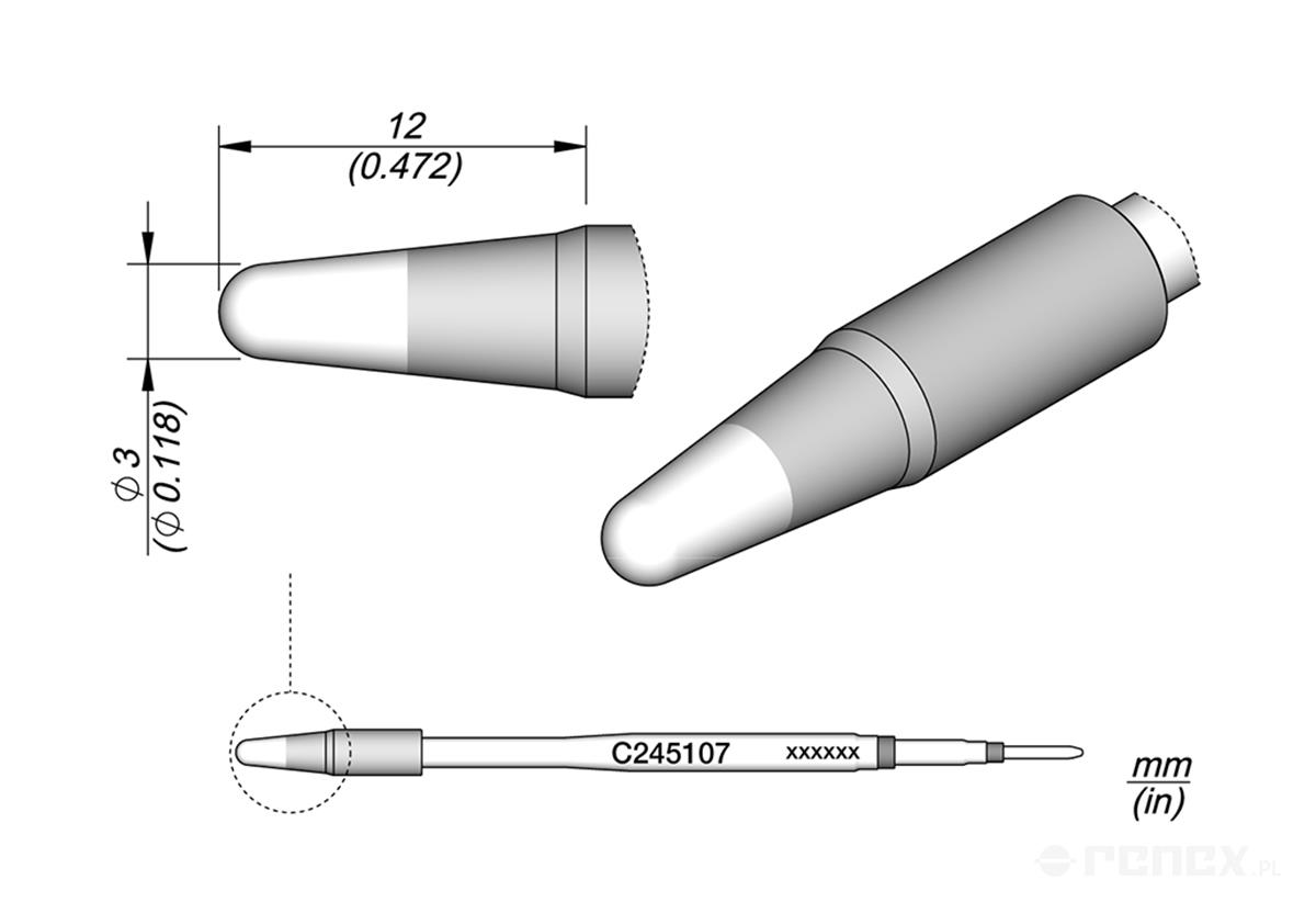 C245107 Tip Cartridge for JBC T245 handle