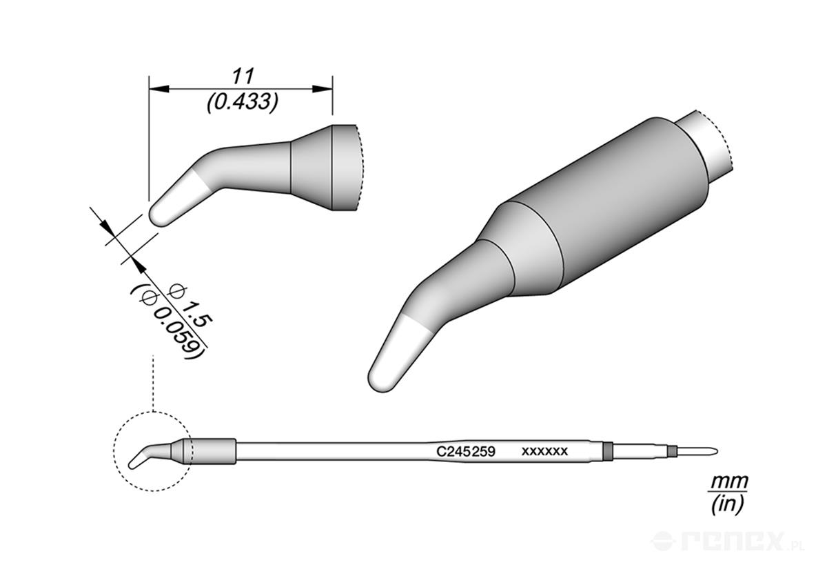 C245259 Tip Cartridge for JBC T245 handle