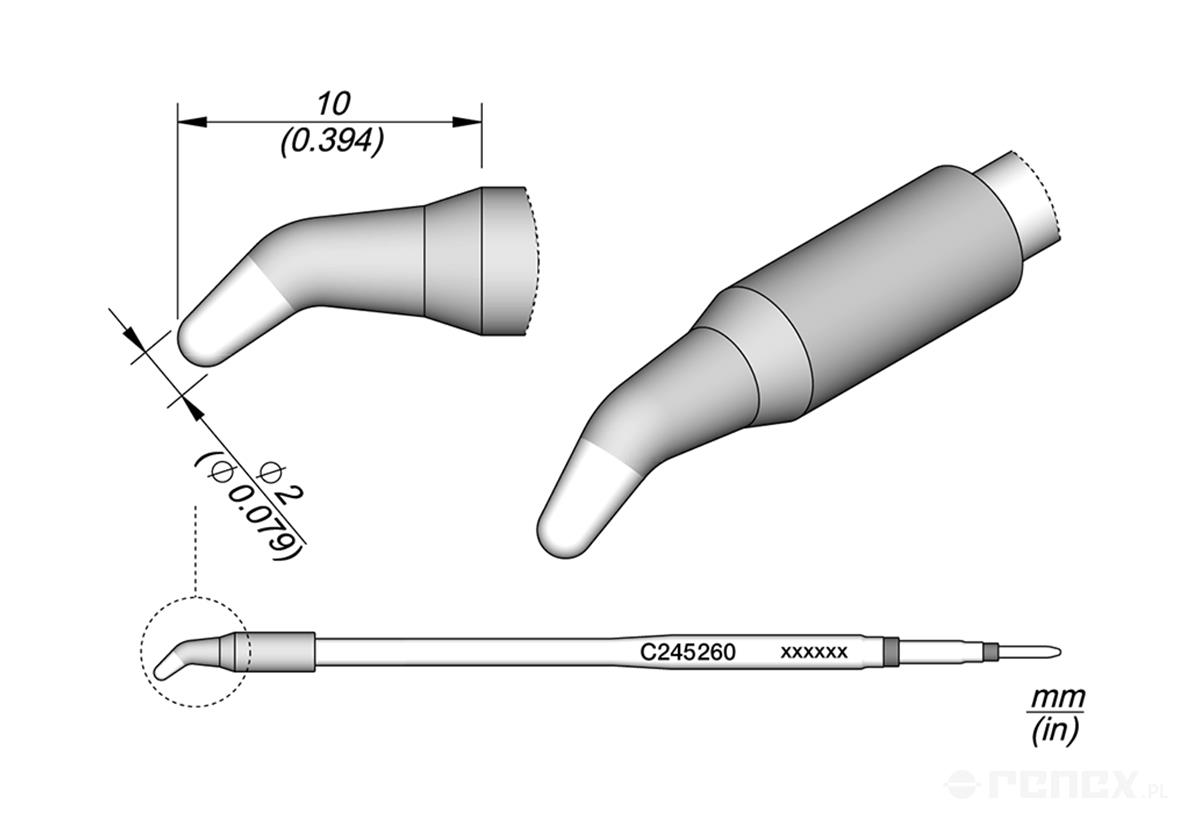 C245260 Tip Cartridge for JBC T245 handle