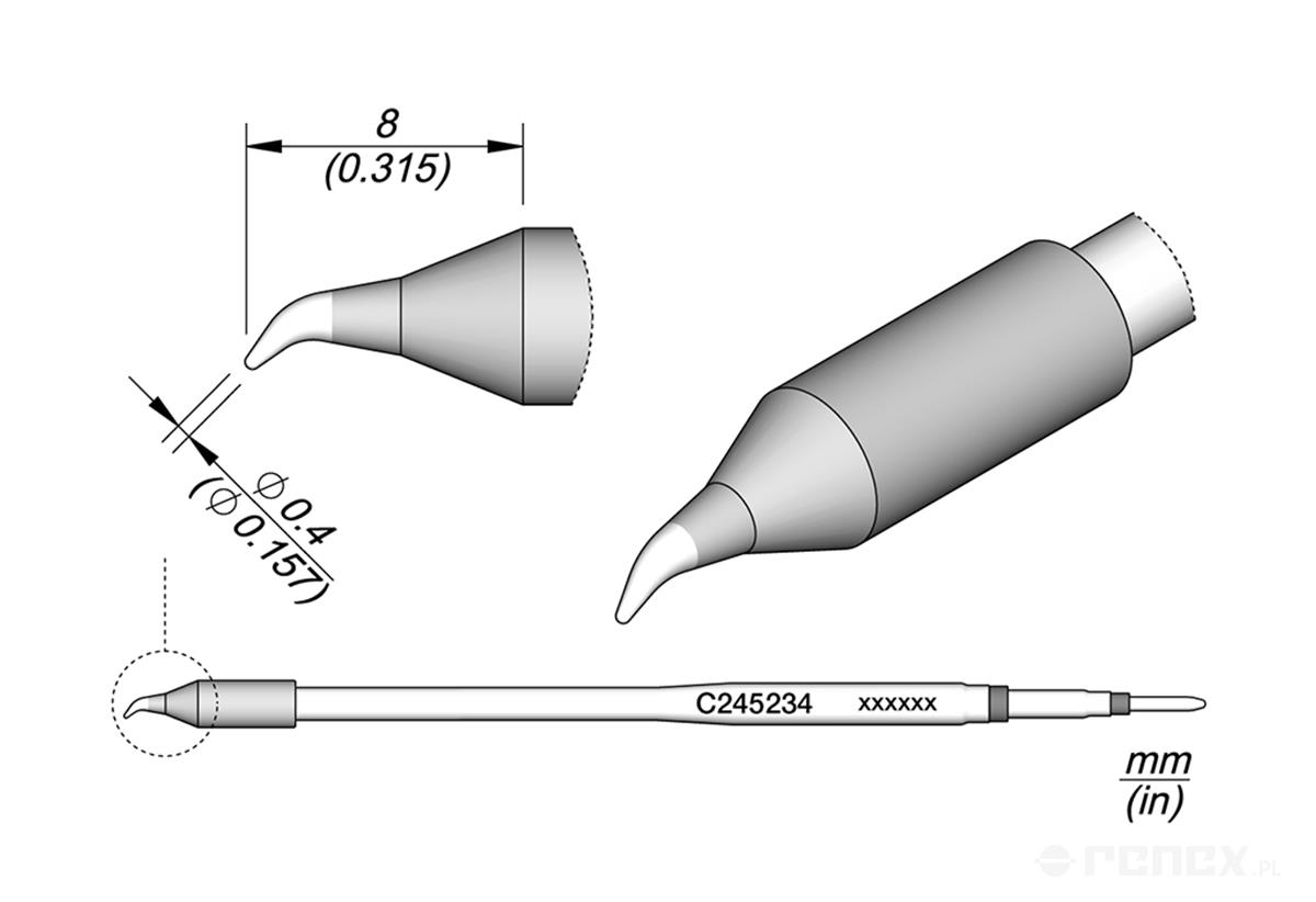 C245234 Tip Cartridge for JBC T245 handle