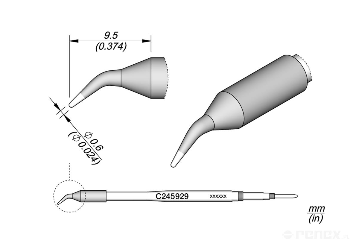 C245929 Tip Cartridge for JBC T245 handle