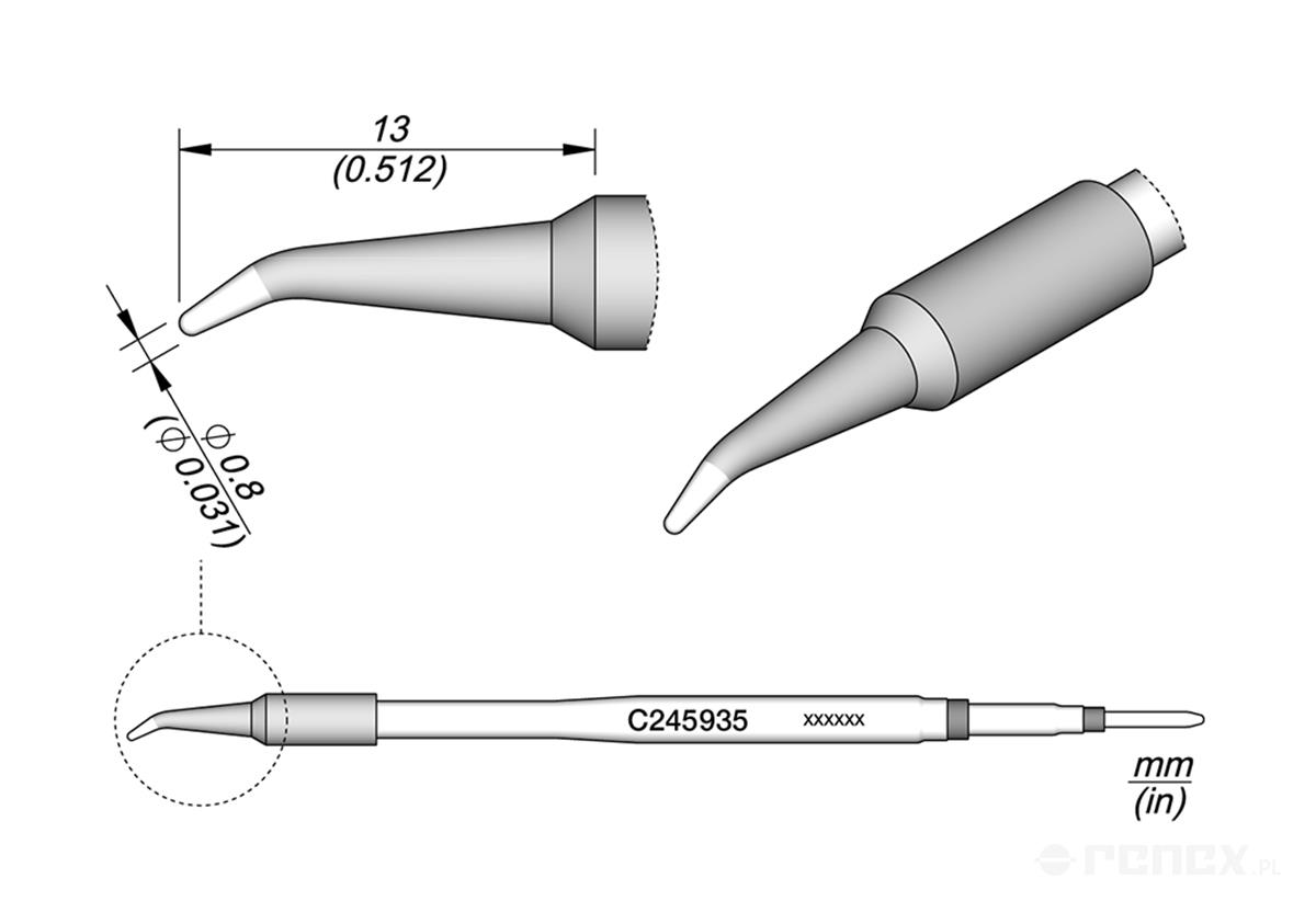 C245935 Tip Cartridge for JBC T245 handle