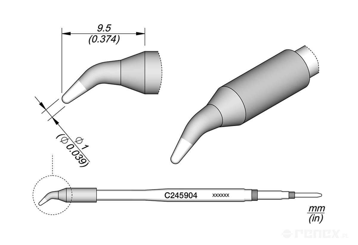 C245904 Tip Cartridge for JBC T245 handle