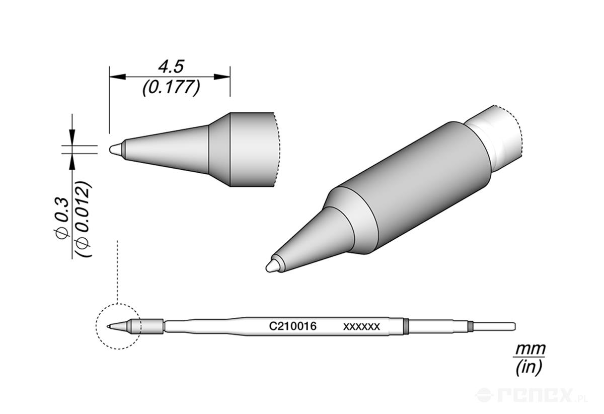 C210016 Tip Cartridge for JBC T210 handle