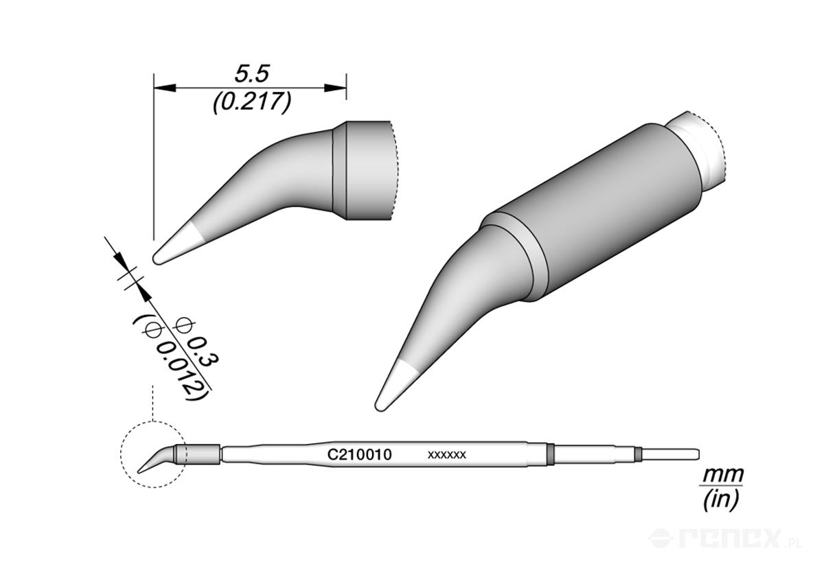 C210010 Tip Cartridge for JBC T210 handle