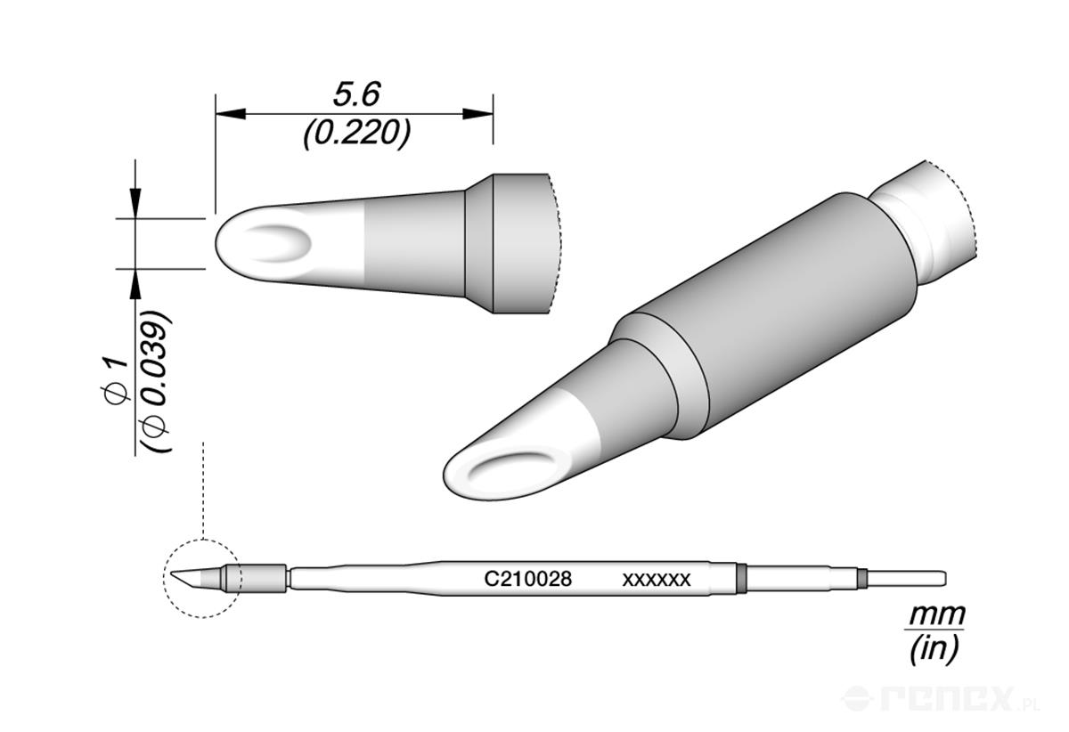 C210028 Tip Cartridge for JBC T210 handle